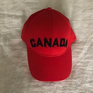 Red and Black Team Canada Baseball Cap